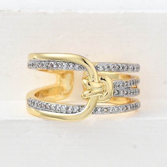 Открытые манжеты из латуни с микропаве и кубическим цирконием