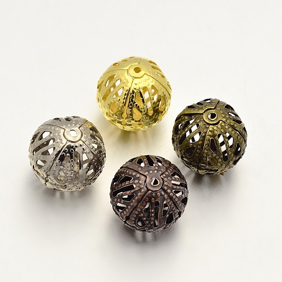 Round Iron Filigree Beads, Filigree Ball