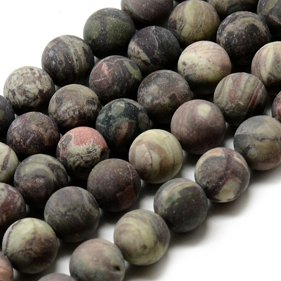 Естественно океан пряди яшма шарик, матовый стиль, круглые