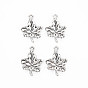 Tibetan Style Alloy Pendants, Cadmium Free & Lead Free, Maple Leaf