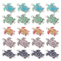 40Pcs Alloy Links Connectors, with Enamel, Platinum, Tortoise