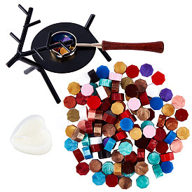 CRASPIRE Wax Seal Stamp Set, with Sealing Wax Furnace, Wax Sticks Melting Spoon Tool and Sealing Wax Particles, Deer Shape