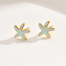 Star Brass and Stylish Stud Earrings for Women