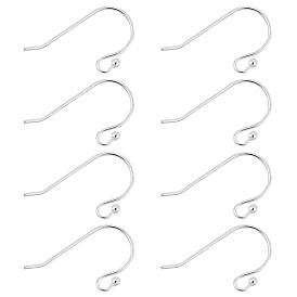16Pc 925 Sterling Silver Earring Hooks, Shepherd's Hook Ear Wire, with S925 Stamp