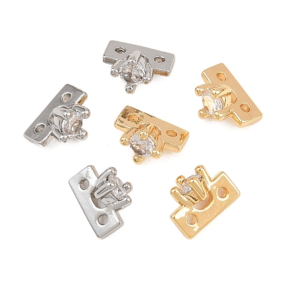 Прокладки из латуни, прозрачные проставки из кубического циркония, плоско-круглые