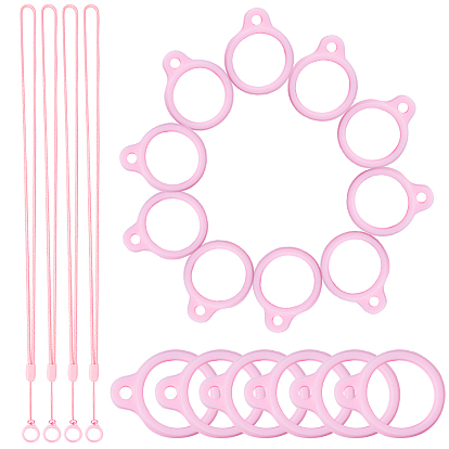 4шт полиэстеровый шнур для мобильного телефона на шею, с силиконовой подвеской 32шт., для изготовления электронных стилусов и зажигалок