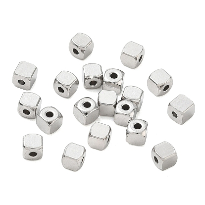 304 Stainless Steel Spacer Beads, Cube, Tarnish Free