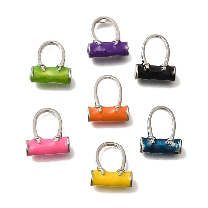 Латунь эмаль подвески, платина, сумка очарование