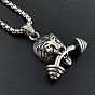 Стильное ожерелье с подвеской в виде панк-льва для мужчин, винтаж 304 ожерелье из нержавеющей стали в форме льва