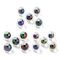 УФ-покрытие радужными переливающимися акриловыми бусинами, бусина в бусине, круглые