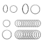 304 Stainless Steel Split Key Rings, Keychain Clasp Findings