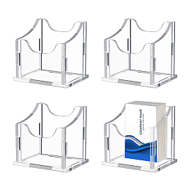 4 Акриловые сумки-держатели для визиток, квадратный