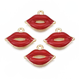 Стойки обшивки сплава эмали подвески, без кадмия, без никеля и без свинца, золотой свет, губа