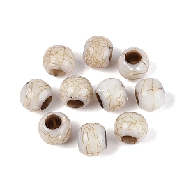 Acrylic Beads, Imitation Gemstone Style, Rondelle, Large Hole Beads
