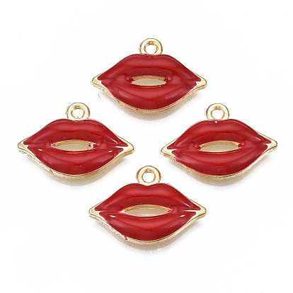 Стойки обшивки сплава эмали подвески, без кадмия, без никеля и без свинца, золотой свет, губа