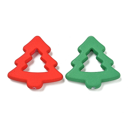 Непрозрачные акриловые бусины на рождественскую тематику, рождественская елка