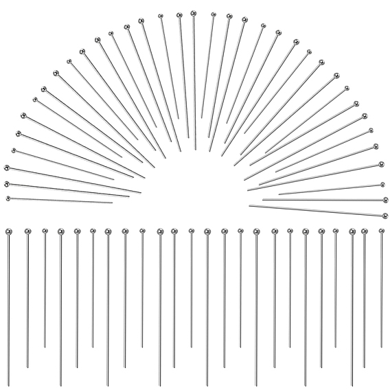 300 шт. 3 стили 304 штифты с шаровой головкой из нержавеющей стали