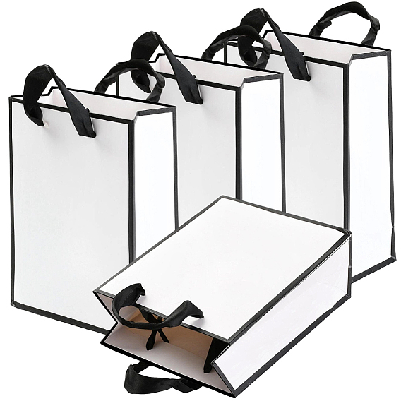 10шт. прямоугольные бумажные пакеты, с ручками, для подарочных пакетов и сумок