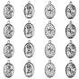 20 шт 4 подвески из сплава в тибетском стиле, ул. Фрэнсис ассизийской медали, овальные, без кадмия и без свинца