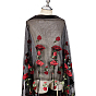 Polyester Rose Embroidery Lace Fabric, Clothing Accessories
