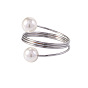 Simple pearl spring napkin buckle metal napkin mouth cloth napkin ring hotel table napkin ring table decoration
