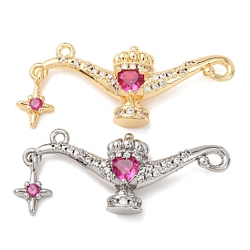 Латунные микро проложить кубического циркония подвески, Волшебная лампа, стойки покрытие, долговечный