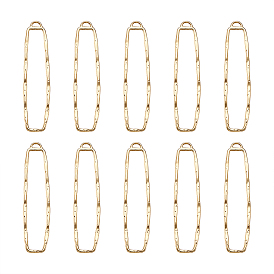 10 большие подвески из сплава с открытой задней панелью, для diy уф смолы, эпоксидная смола, Прессованные цветочные украшения, прямоугольные