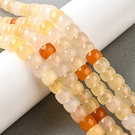 Natural Topaz Jade Beads Strands, Barrel