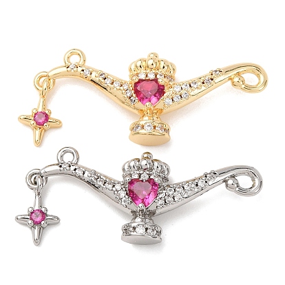 Латунные микро проложить кубического циркония подвески, Волшебная лампа, стойки покрытие, долговечный