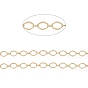 Brass Link Chains, Textured, with Spool, Long-Lasting Plated, Soldered