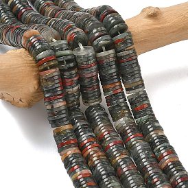 Природные африканские гелиотроп бисер пряди, диск, Heishi бусы