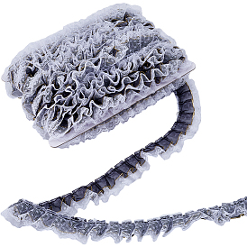 10m полиэстеровые кружевные ленты в горошек, кружевная отделка с рюшами для украшения костюма