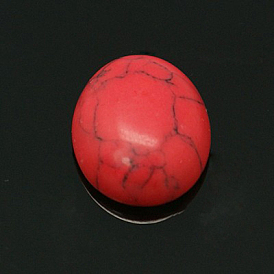 Кабошоны из камня, окрашенные, овальные, 12x10x4~4.5 мм