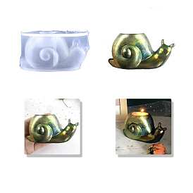 DIY 3D Snail Candle Holder Silicone Molds, Resin Casting Molds, for UV Resin, Epoxy Resin Craft Making