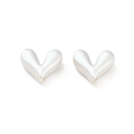 Matte Alloy Beads, Bicone Heart