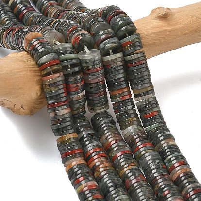 Природные африканские гелиотроп бисер пряди, диск, Heishi бусы