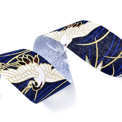Japanese Kimono Style Floral Cotton Ribbon, Single Printed, for DIY Hair Bow, Headwear, Handmade Trim
