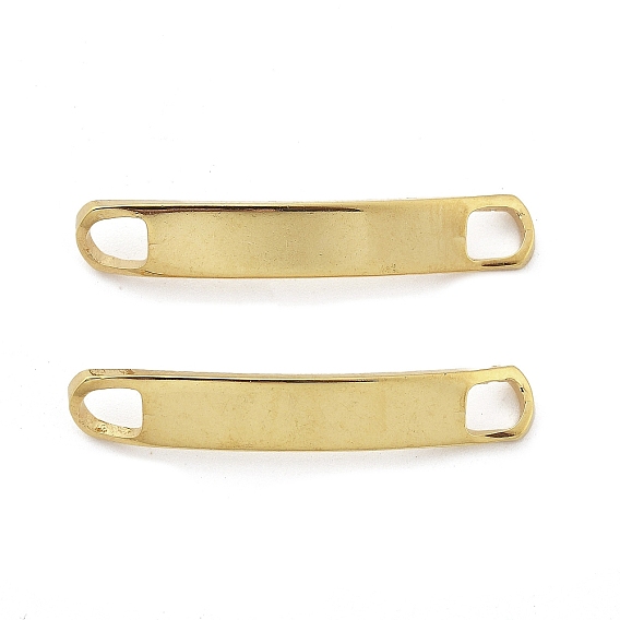 201 звенья / соединители из нержавеющей стали, закругленный прямоугольник, штамповка пустой метки