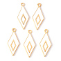 Подвески из эмали и сплава, золотой свет, без кадмия и без свинца, ромб