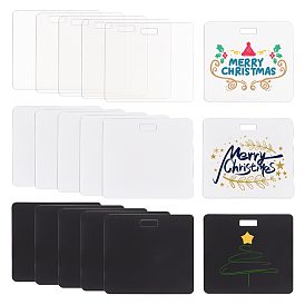 18 шт 3 цвета акриловые большие подвески, заготовки прямоугольные прелести