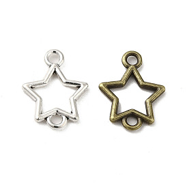 Tibetan Style Alloy Connector Charms, Cadmium Free & Lead Free, Star