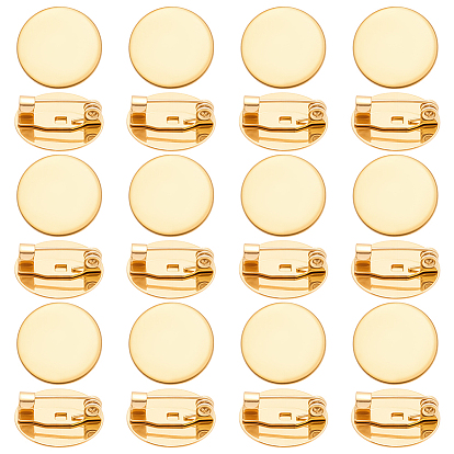 304 брошь из нержавеющей стали, кабошон., плоско-круглые