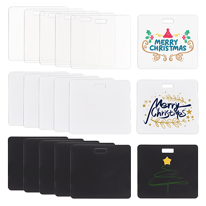 18 шт 3 цвета акриловые большие подвески, заготовки прямоугольные прелести