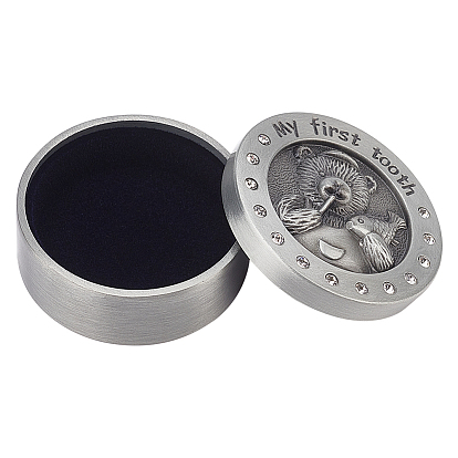Гравировка сплава моя первая коробка для зубов, Подарочная коробка на память с мишкой-колонкой и бархатом внутри, для детского душа, дня рождения