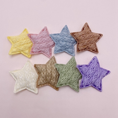 Cotton Fabric Cabochons, Star