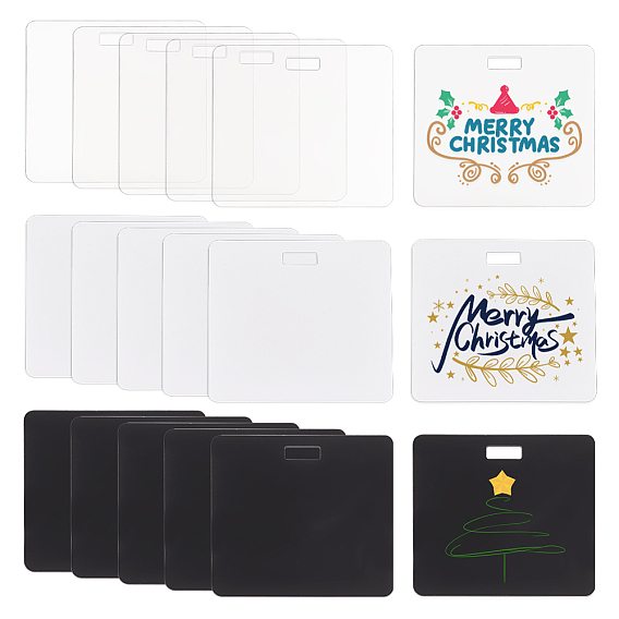 18 шт 3 цвета акриловые большие подвески, заготовки прямоугольные прелести