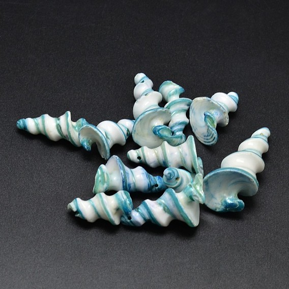 Natural Shell Nuggets Beads, 22~25x11~15mm, Hole: 1mm, about 140pcs/500g