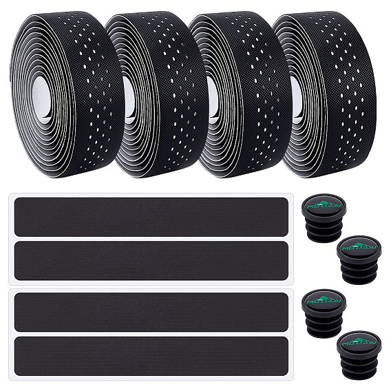 2 рулоны обмотки для велосипедного руля из ЭВА, обертка ручки велосипеда, с заглушками на концах стержней