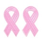 Полиэстер, компьютерная вышивка, нашивки, пришивные и приклеиваемые утюгом., ленты символа борьбы против рака молочной железы , аппликации нашивки