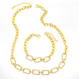 Bold Chain Necklace Set for Women - Unique, Edgy and Trendy Statement Jewelry (NKB423)